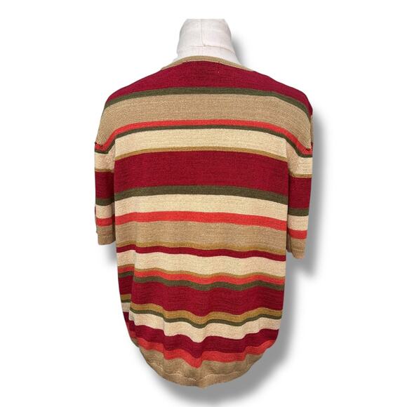 Alfred Dunner Vintage Women’s Short Sleeve Crew Neck Knit Sweater, size XL - Picture 4 of 9